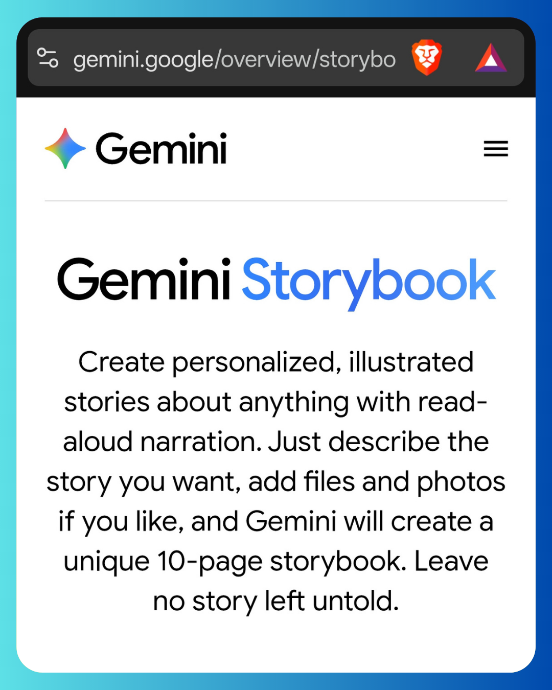 Gemini Storybook
